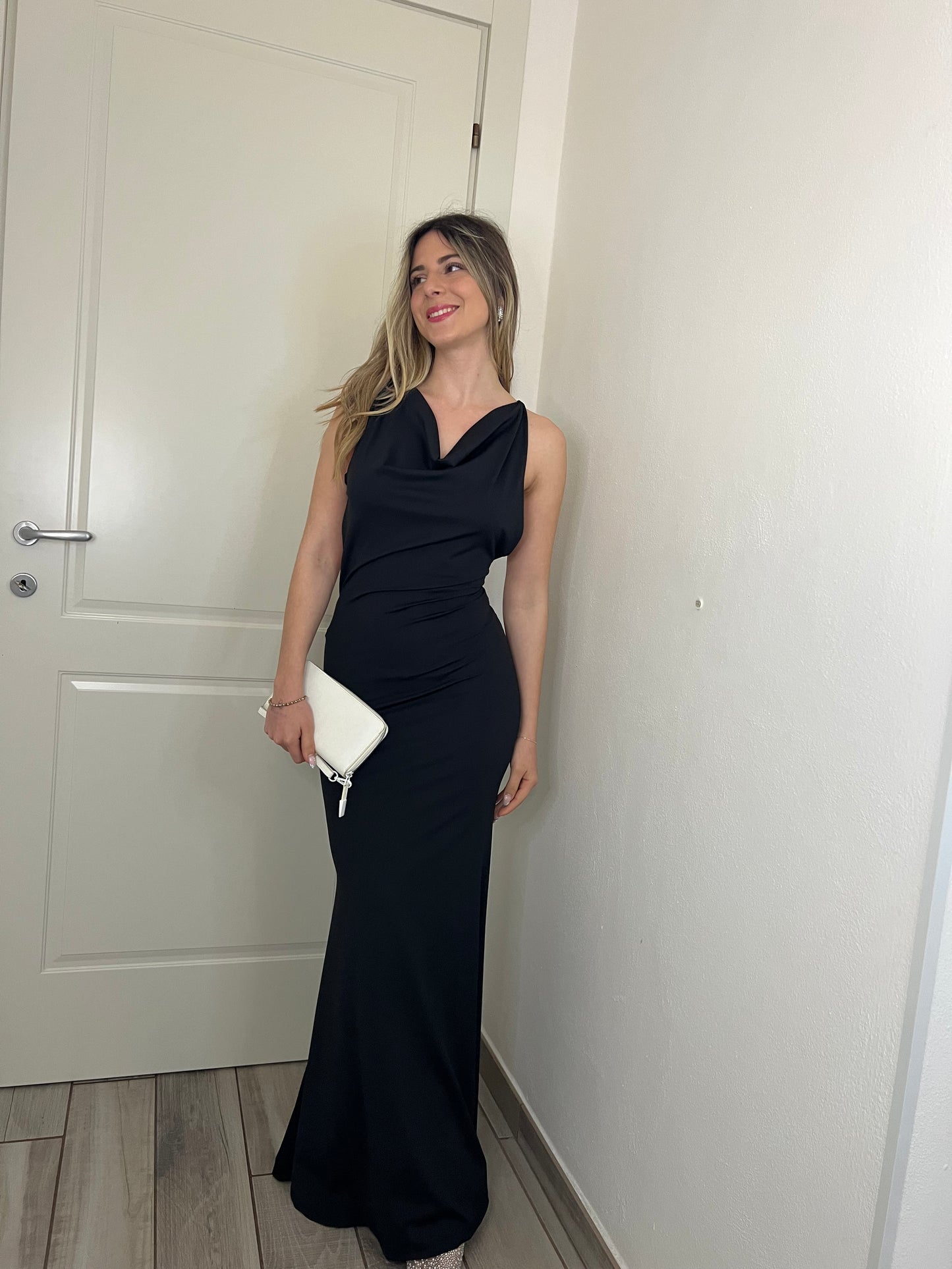 Dress lungo black carpet
