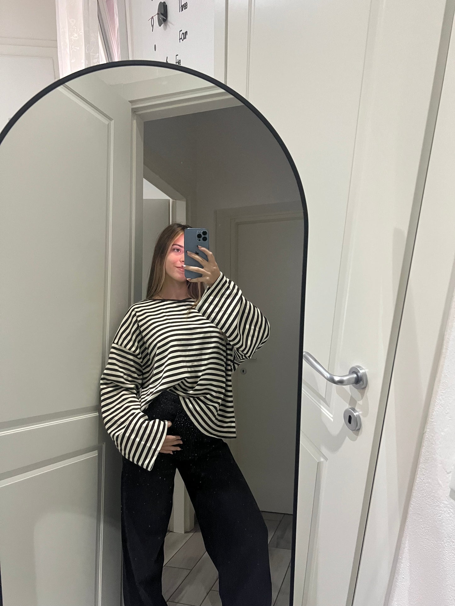 T-shirt righe calda viscosa