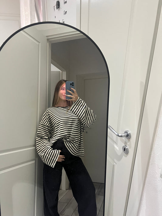 T-shirt righe calda viscosa