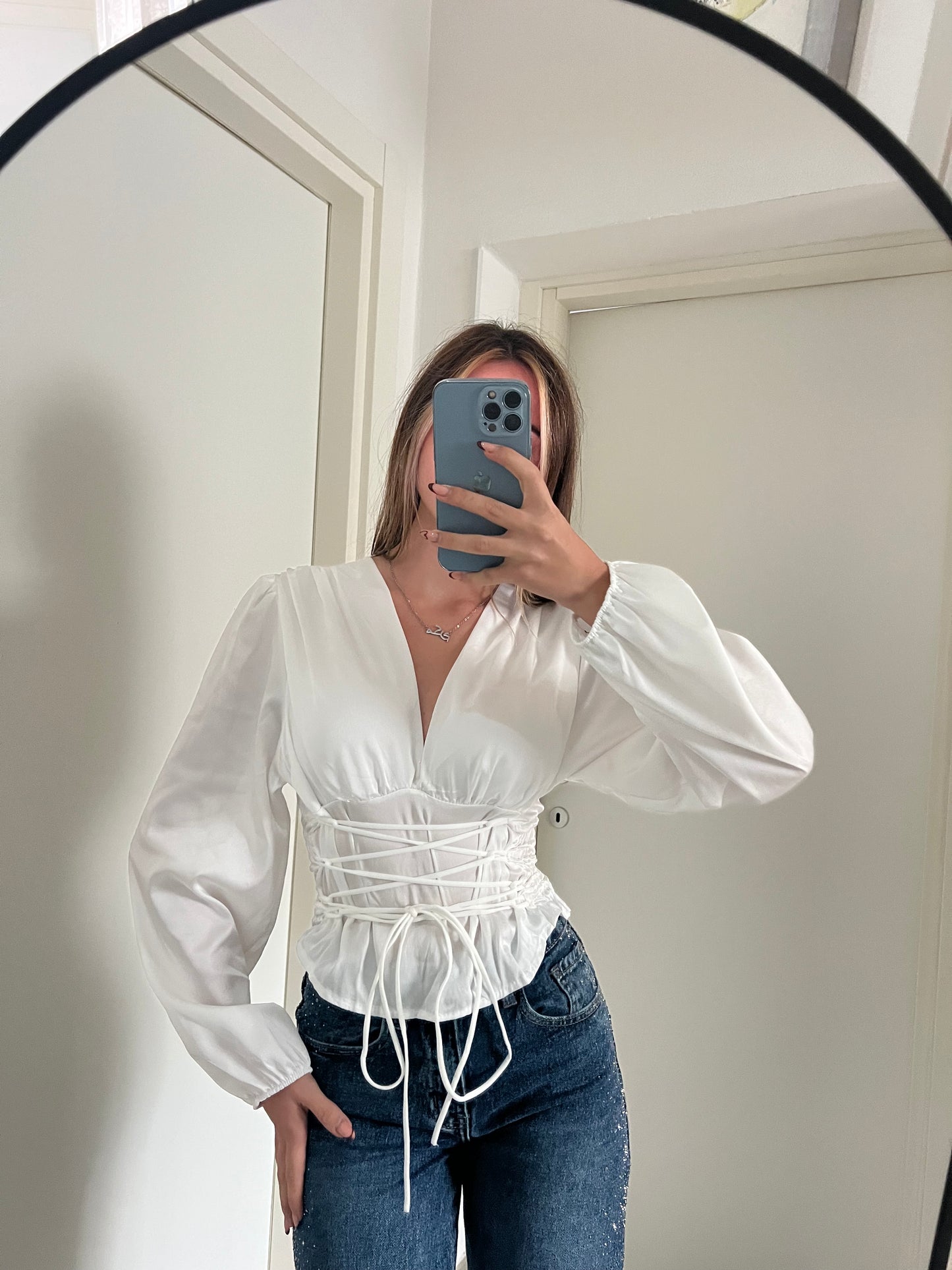 Maglietta incrociatina raso