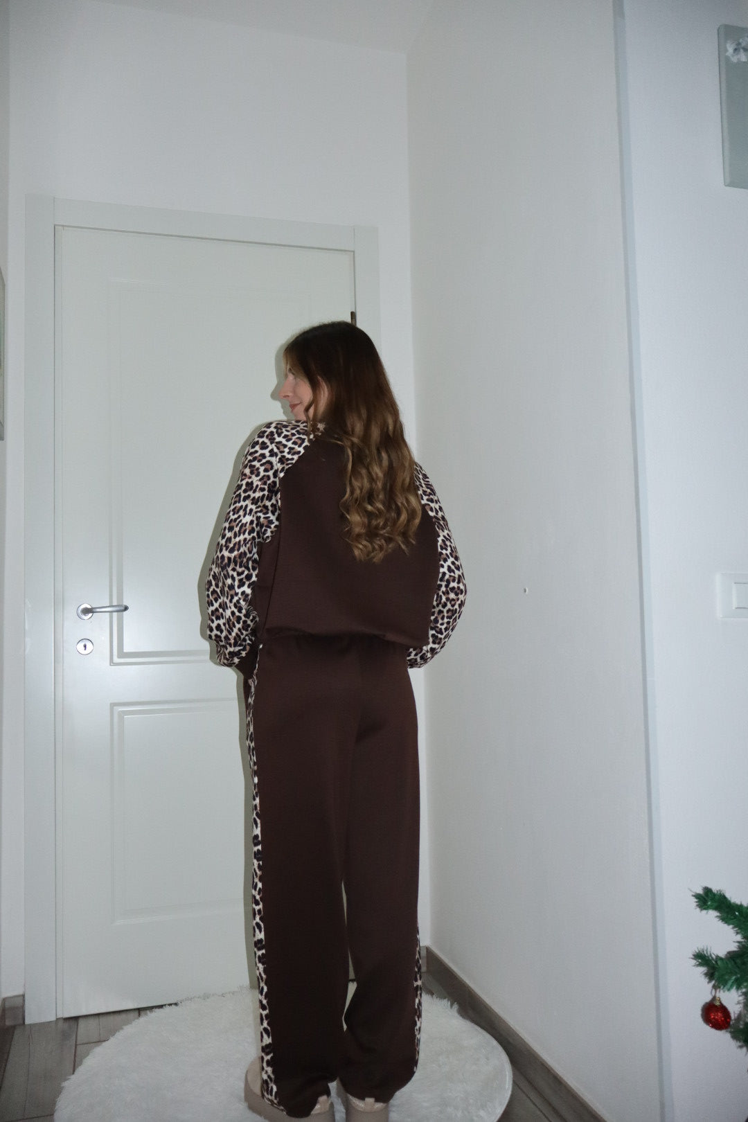 Coordinato tuta “ketty” nero,beige,marrone