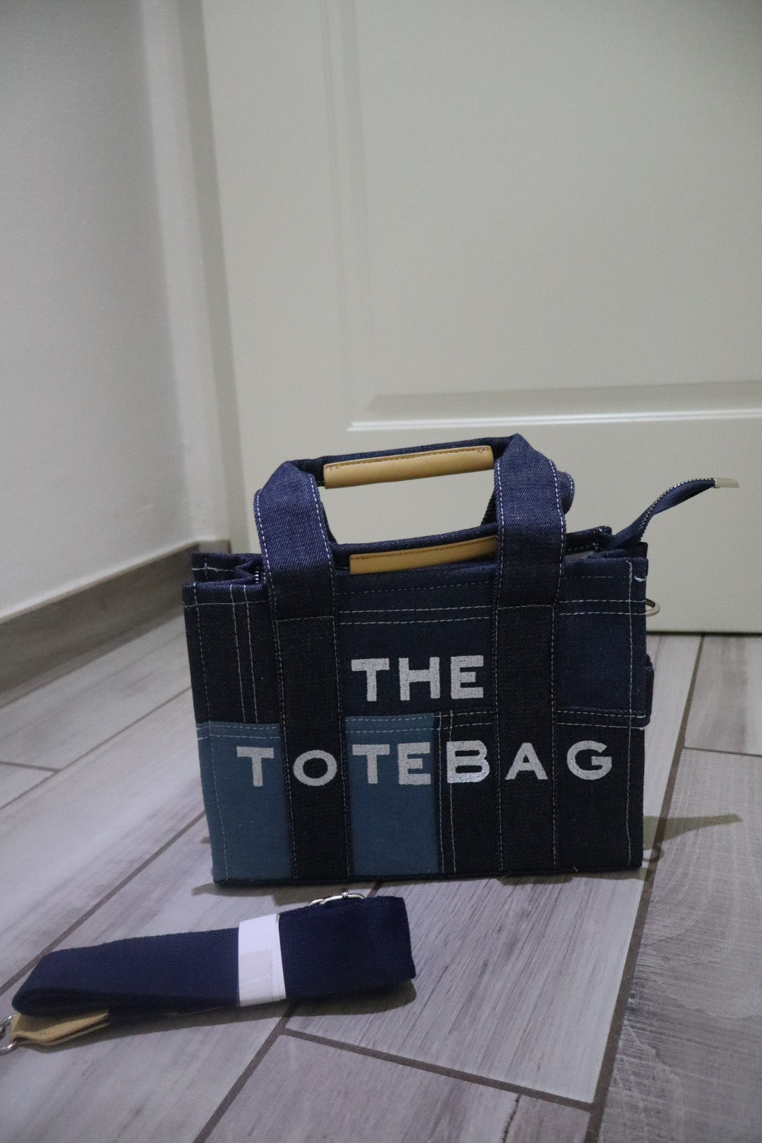 Borsa piccola denim con tracolla