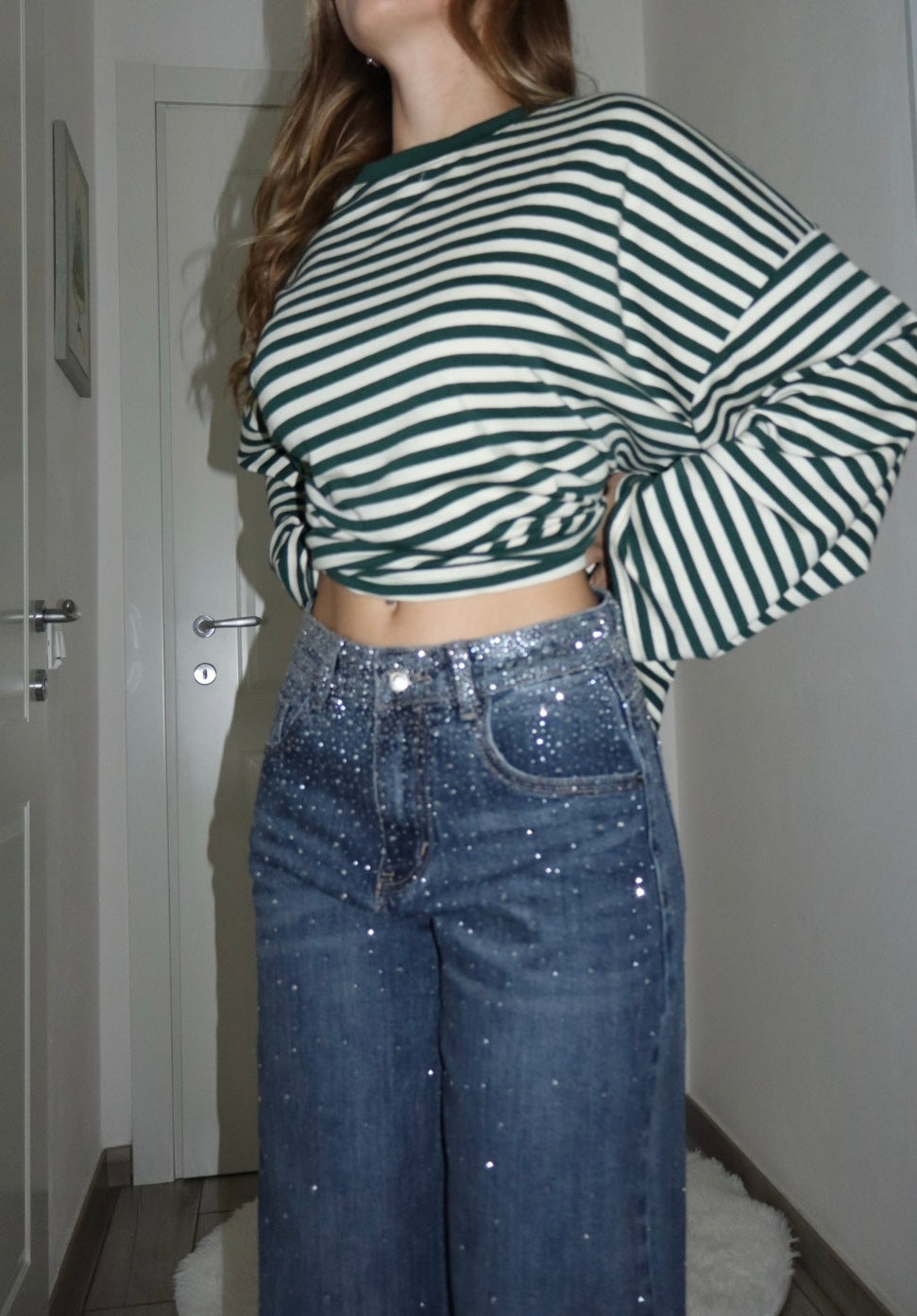 Jeans pioggia Shine blu 44-50