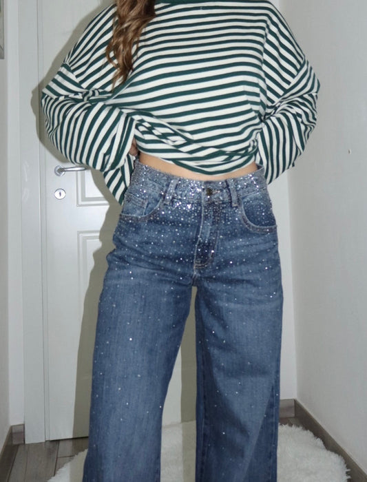 Jeans pioggia Shine blu