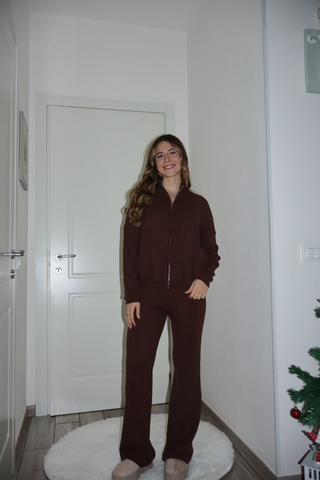 Coordinato caldo Trentino beige,nero,grigio marrone