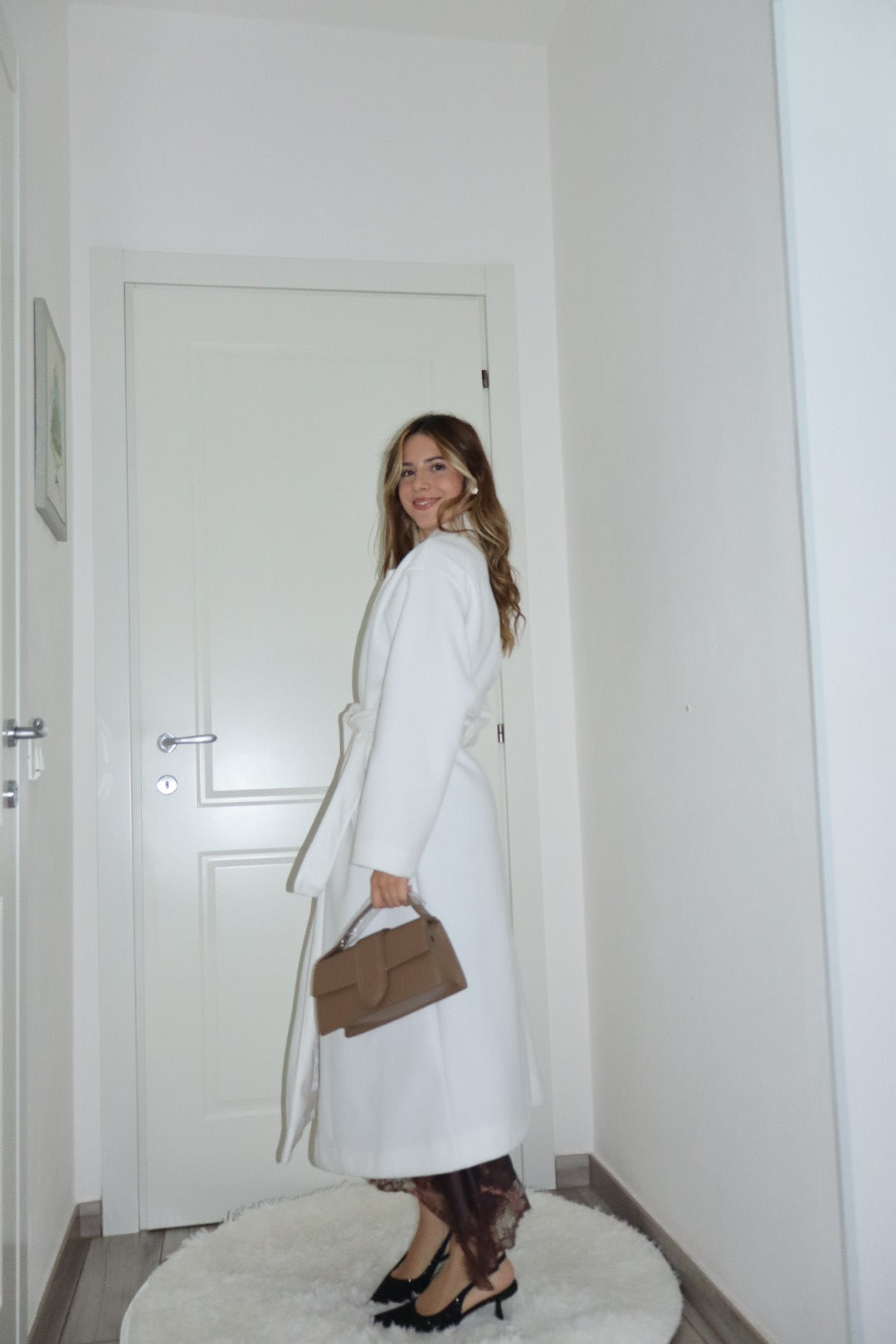 Cappotto Bruxelles lungo bianco,nero,marrone,grigio,fango,bordó