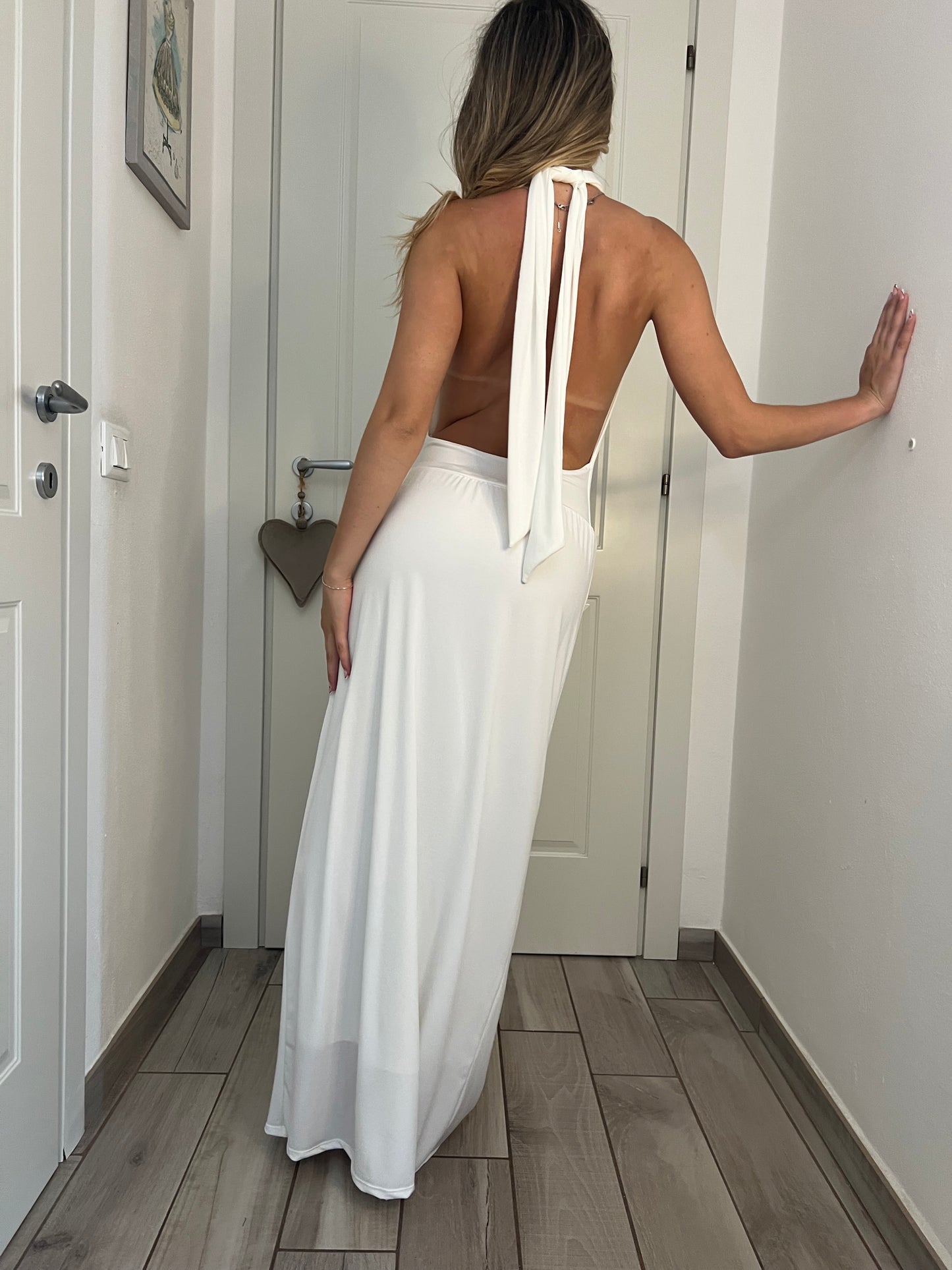 Maxi dress gala white