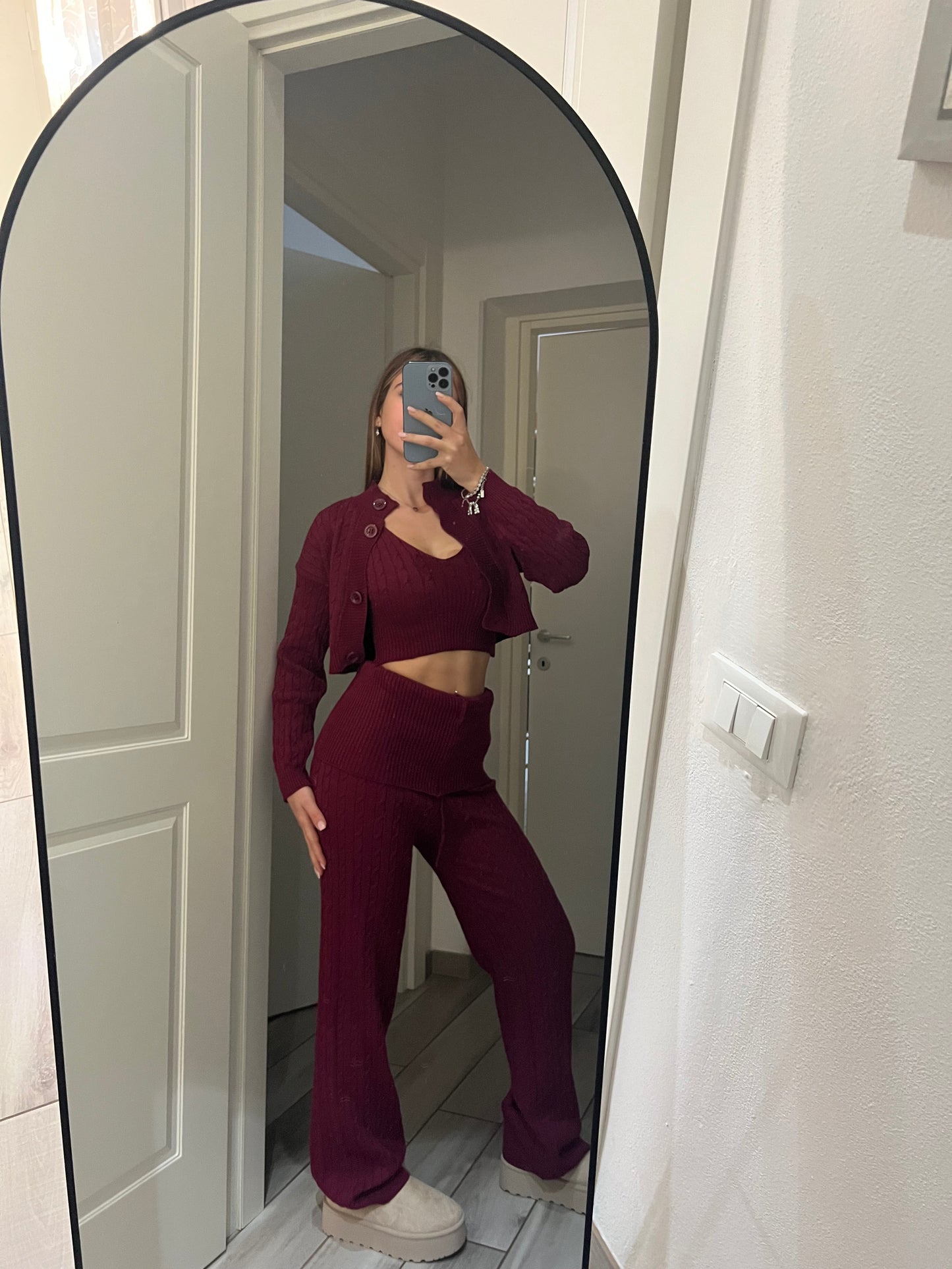 Coordinato america caldo grigio chiaro