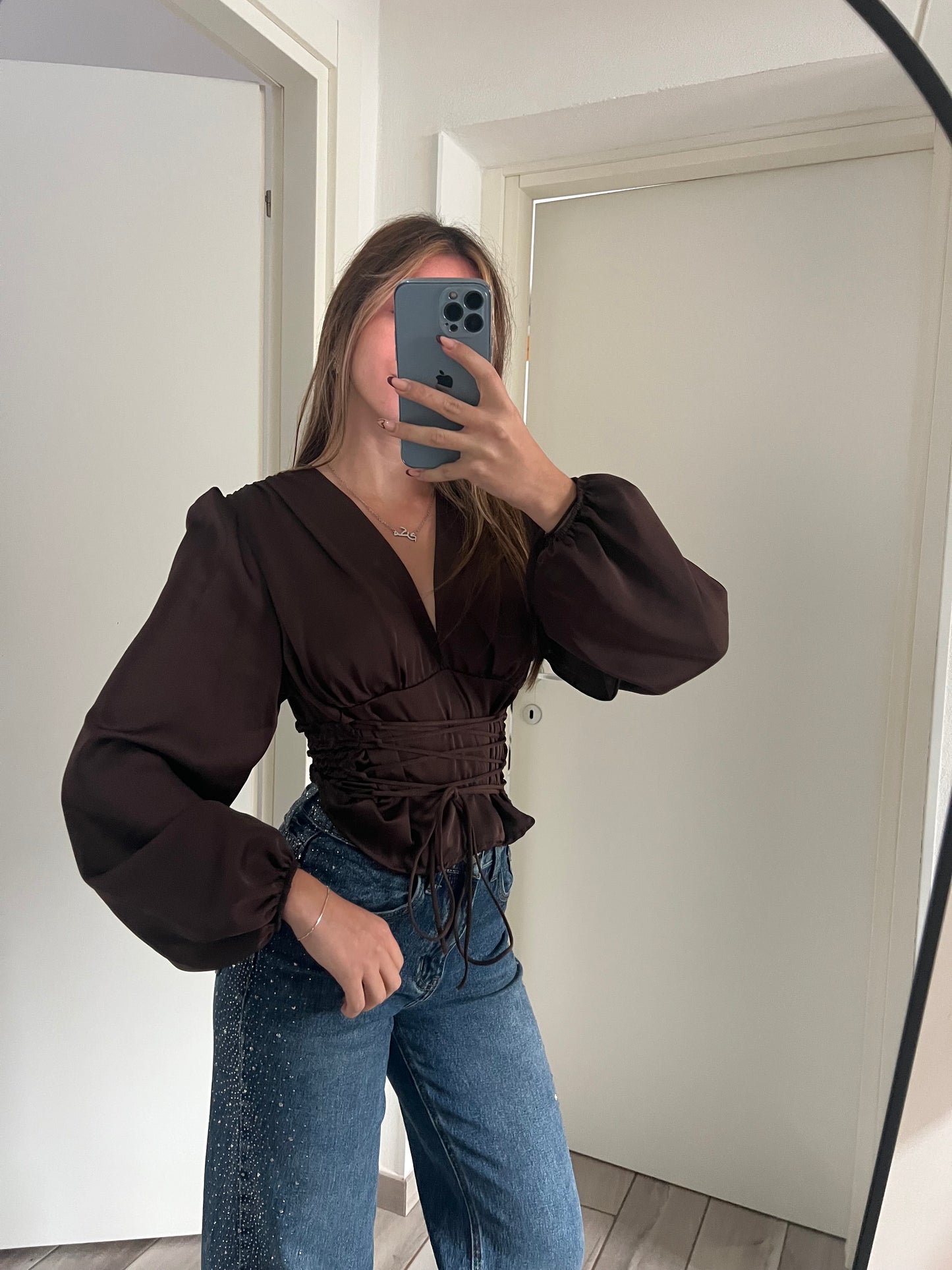 Maglietta incrociatina raso