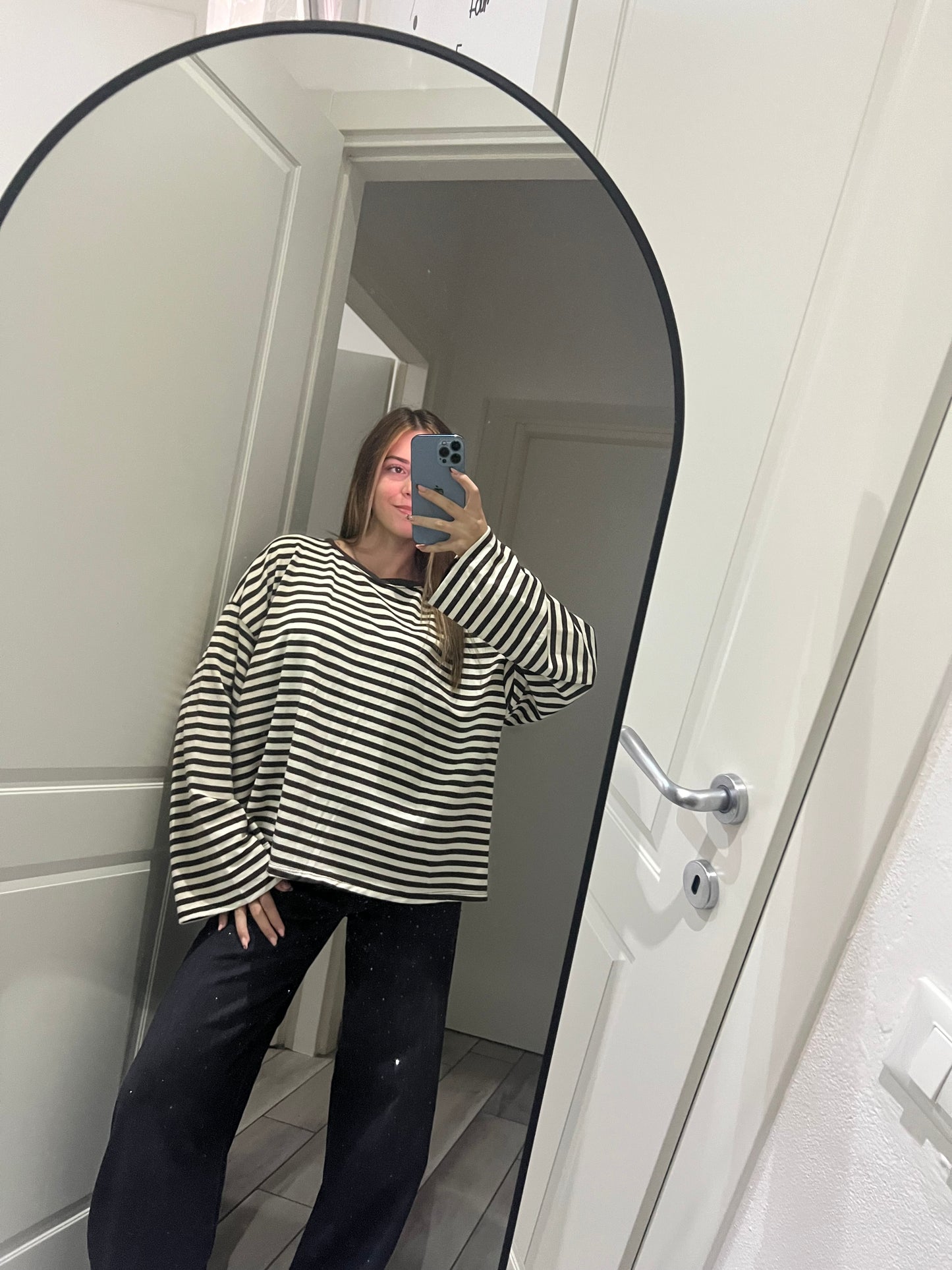 T-shirt righe calda viscosa