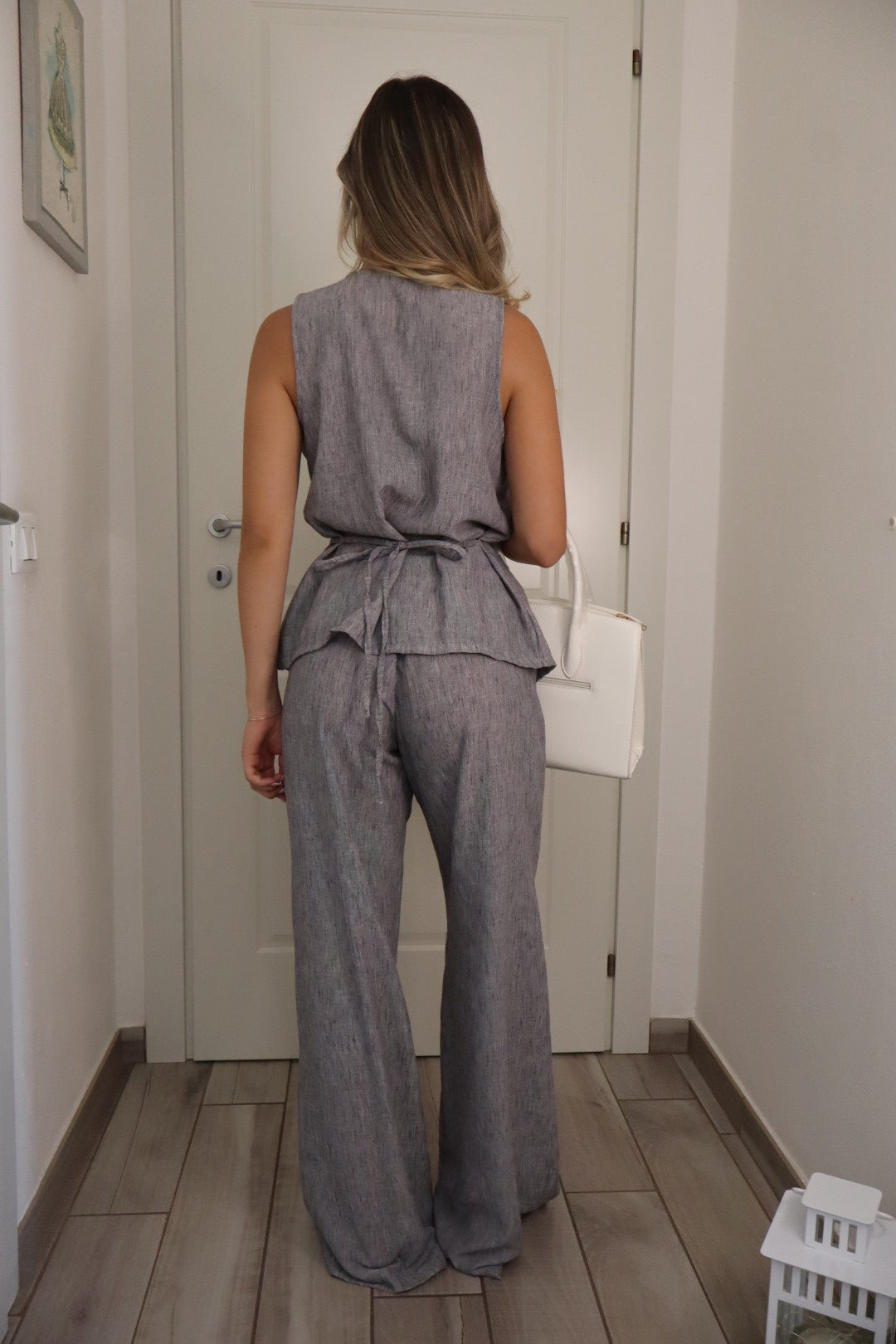 Coord set gilet lino