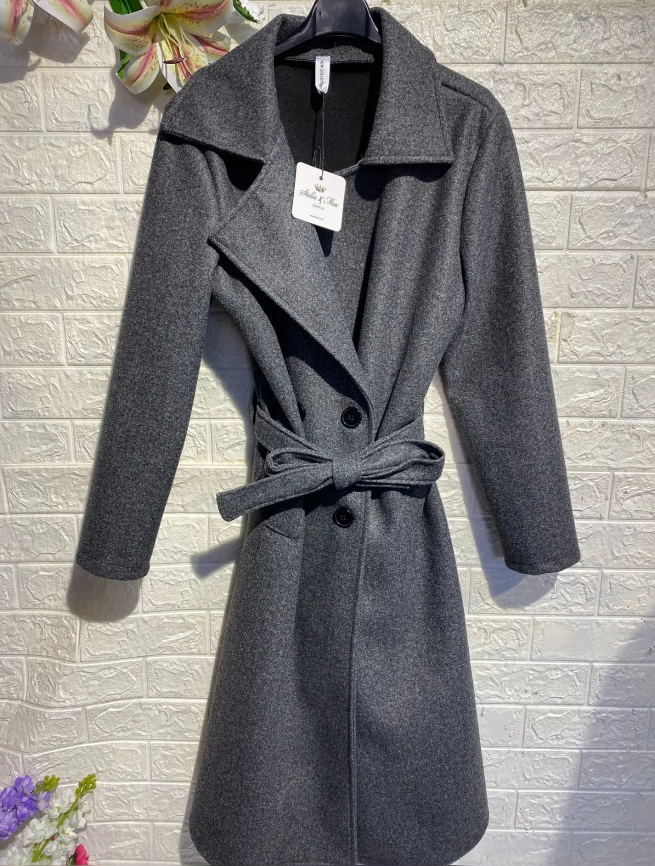 Cappotto Bruxelles lungo bianco,nero,marrone,grigio,fango,bordó