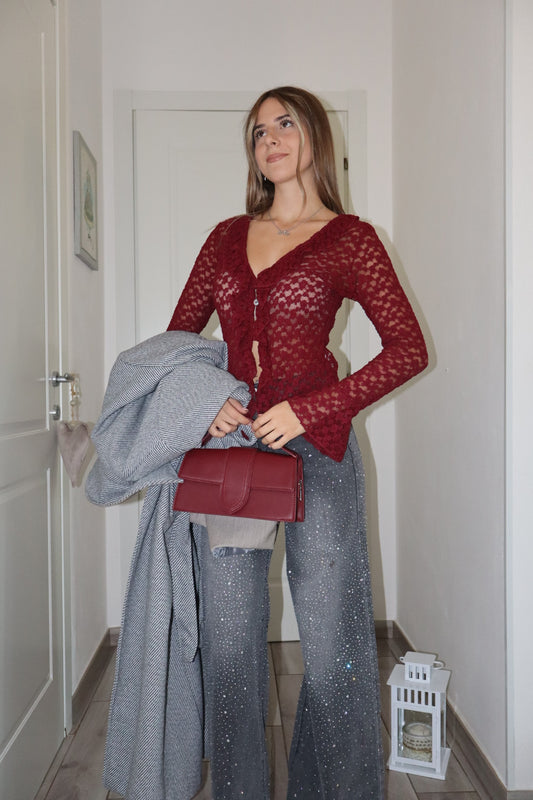 Top velvet traforata
