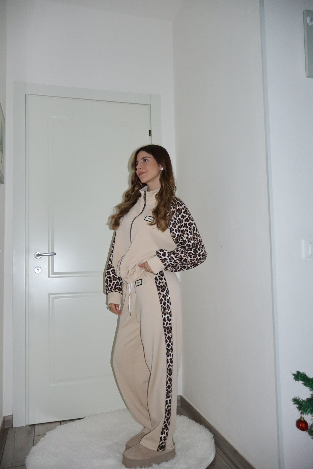 Coordinato tuta “ketty” nero,beige,marrone