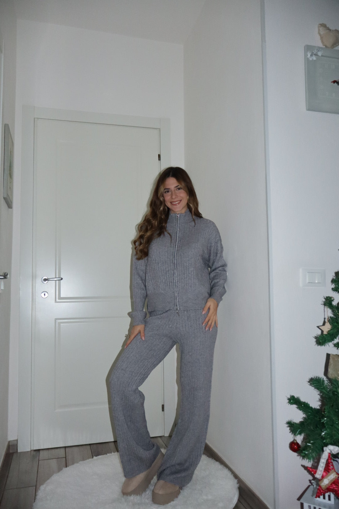 Coordinato caldo Trentino beige,nero,grigio marrone