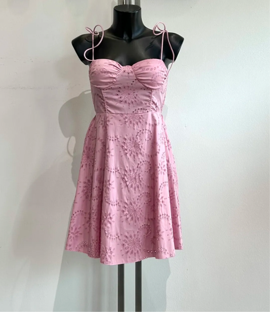 Mini dress sangallo con coppe