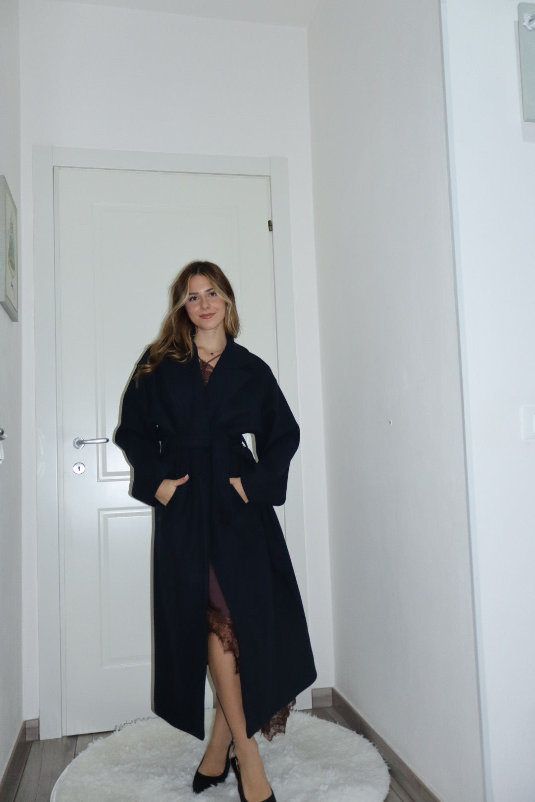 Cappotto Bruxelles lungo bianco,nero,marrone,grigio,fango,bordó