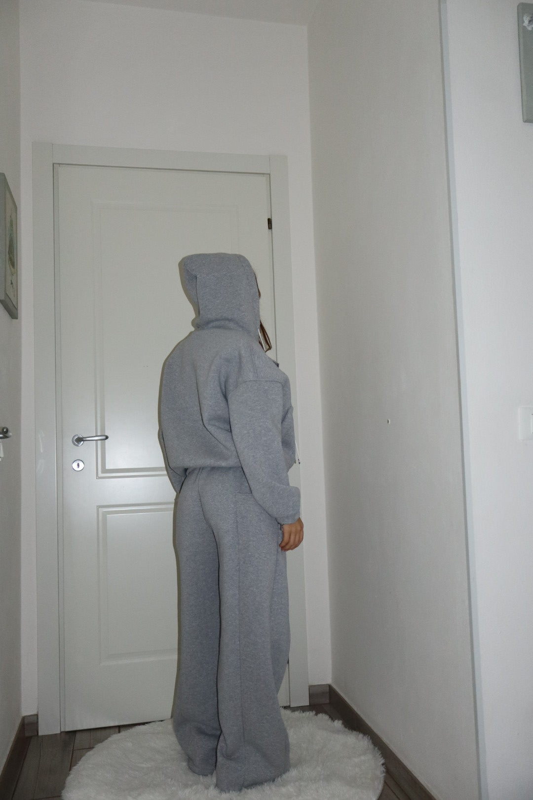 Tuta maxi felpata confort con doppia zip grigio,nero,bordo,marrone