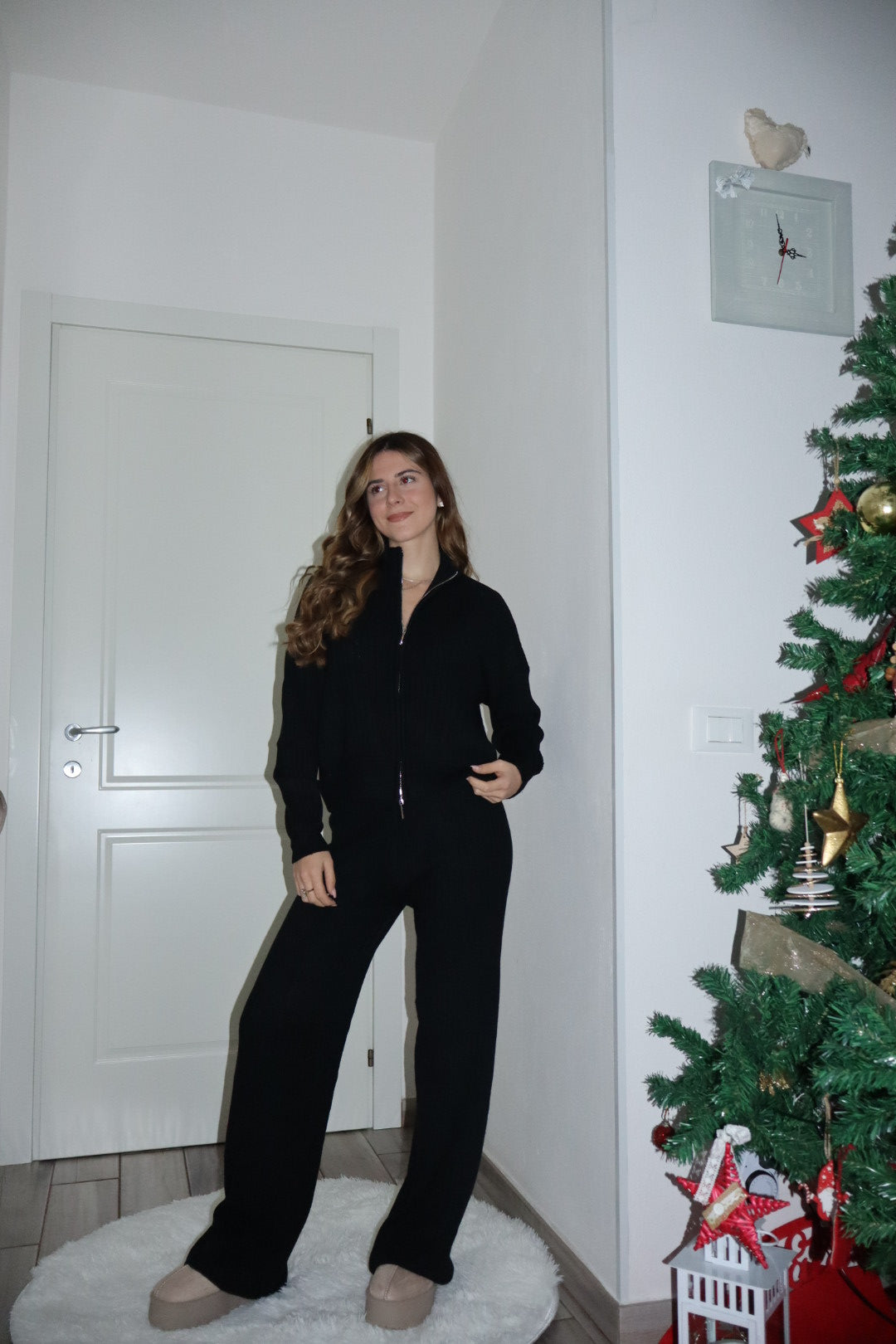 Coordinato caldo Trentino beige,nero,grigio marrone