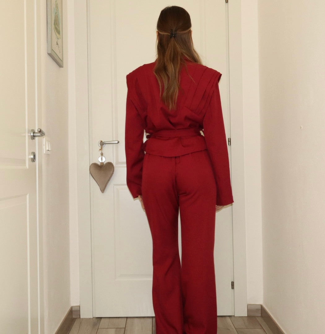 Tailleur con pieghe “clarissa”