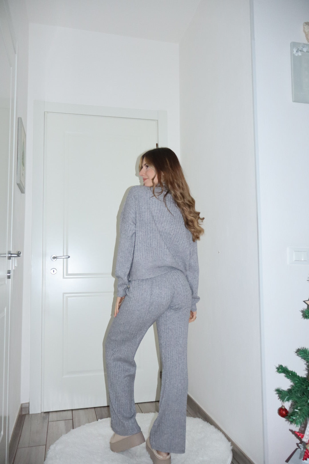 Coordinato caldo Trentino beige,nero,grigio marrone