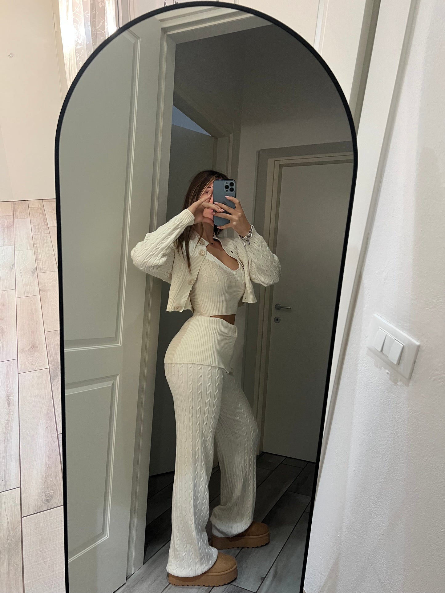 Coordinato america caldo grigio chiaro