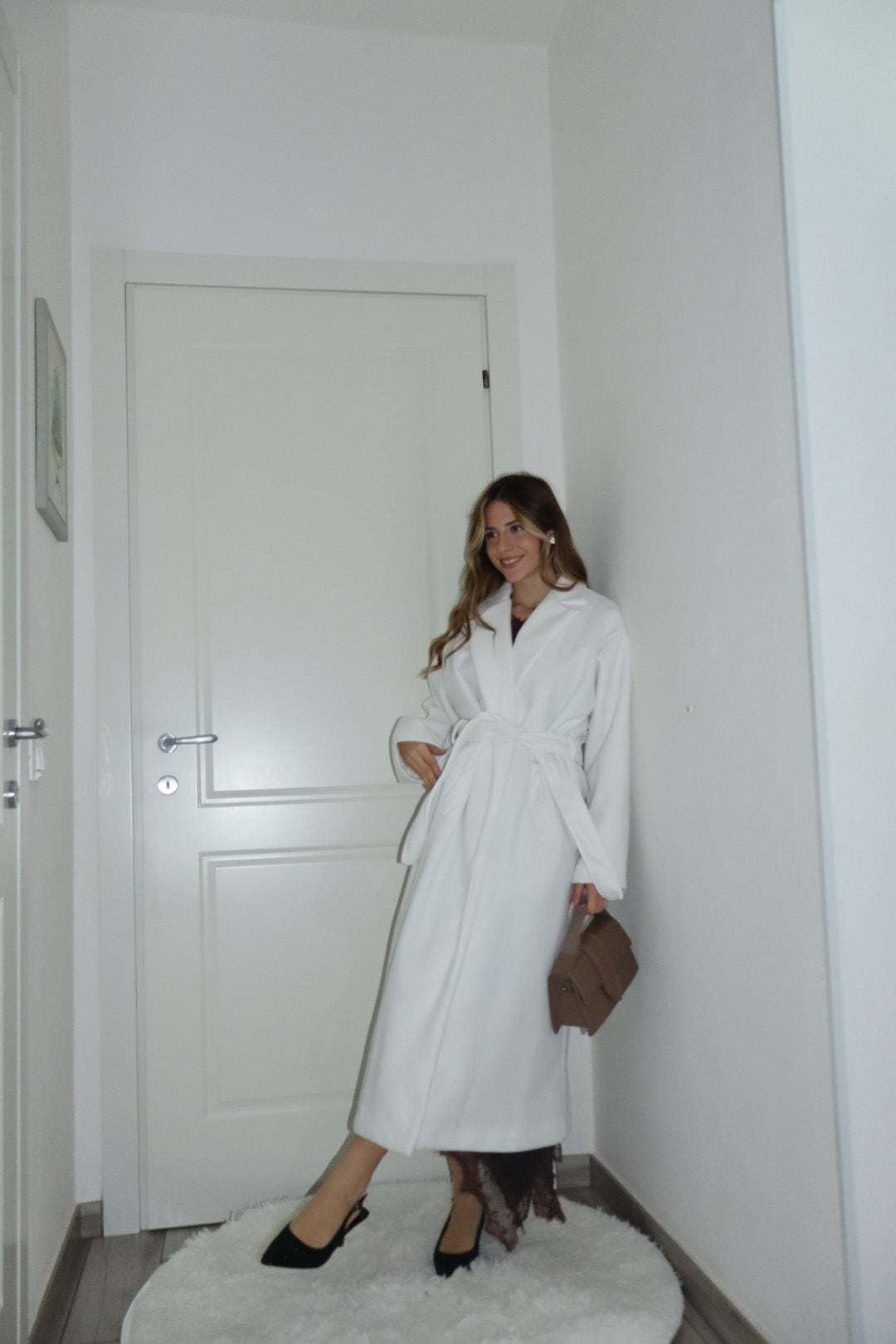 Cappotto Bruxelles lungo bianco,nero,marrone,grigio,fango,bordó