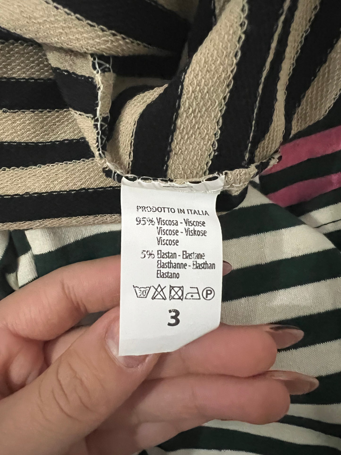 T-shirt righe calda viscosa