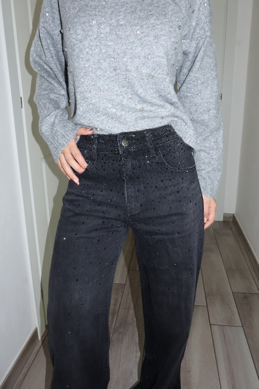 Jeans pioggia Shine black