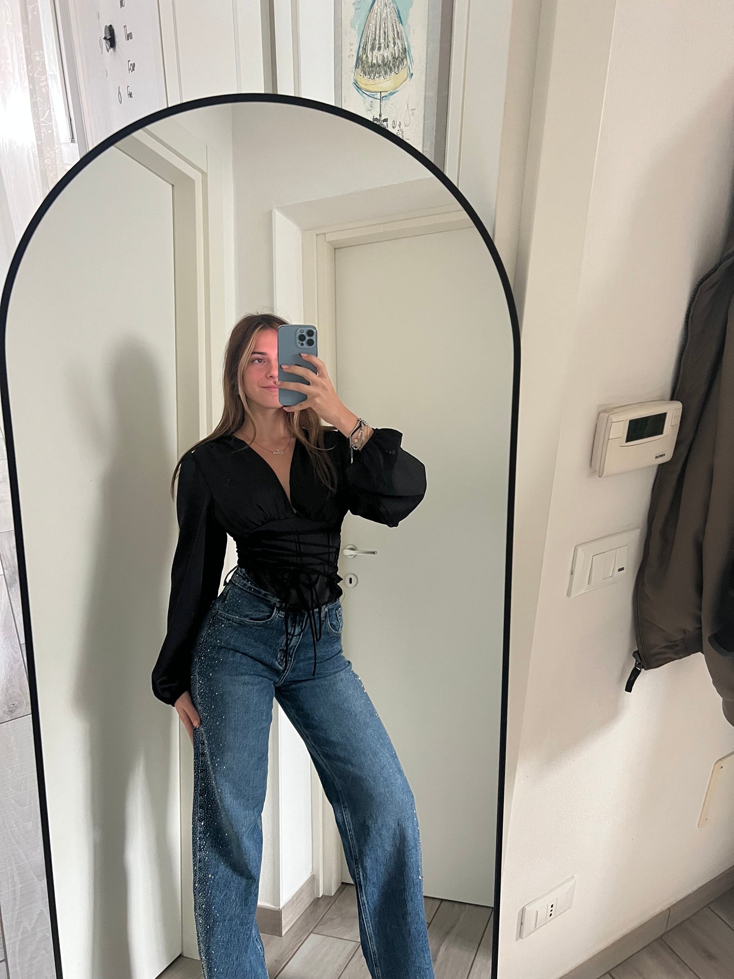 Maglietta incrociatina raso