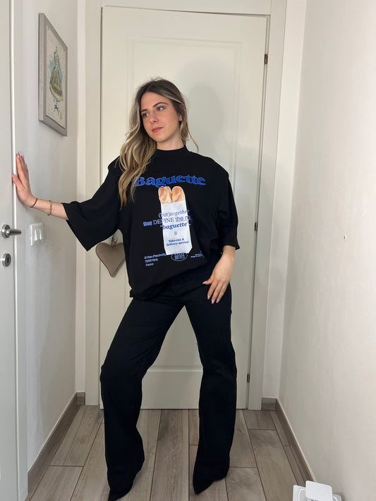 T-shirt baguette nera