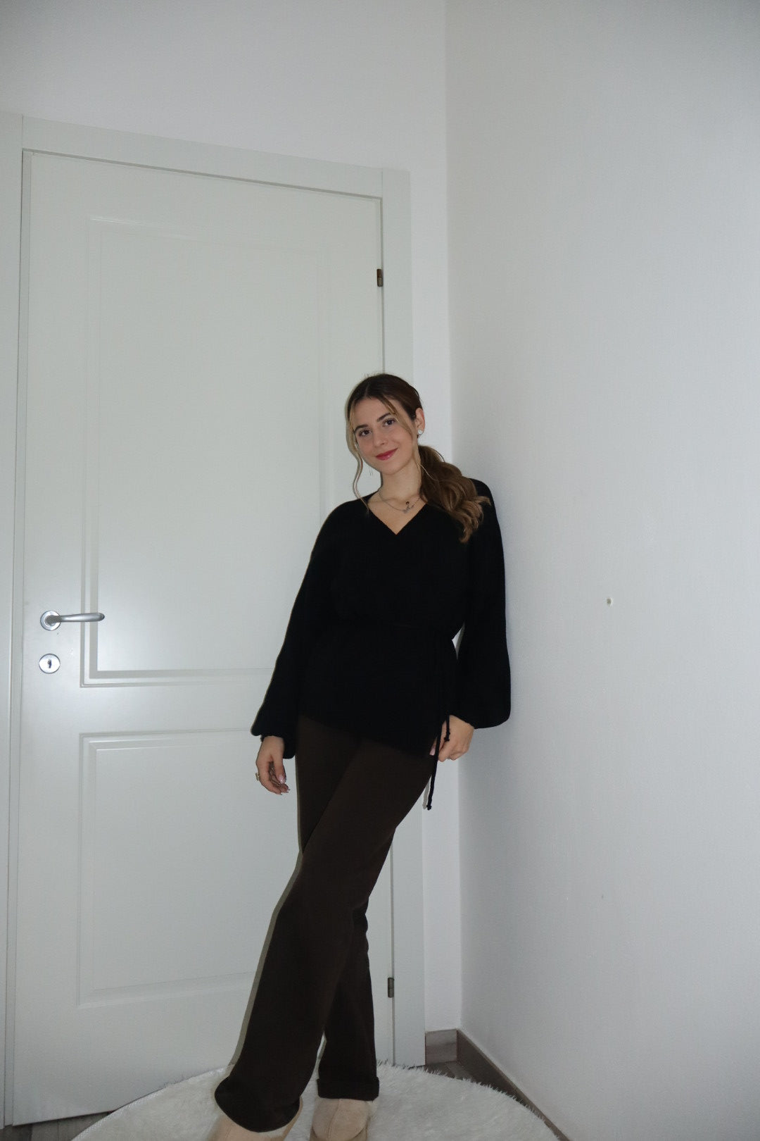 Maglioncino Scaldacuore incrociato grigio,bianco,bordò,nero