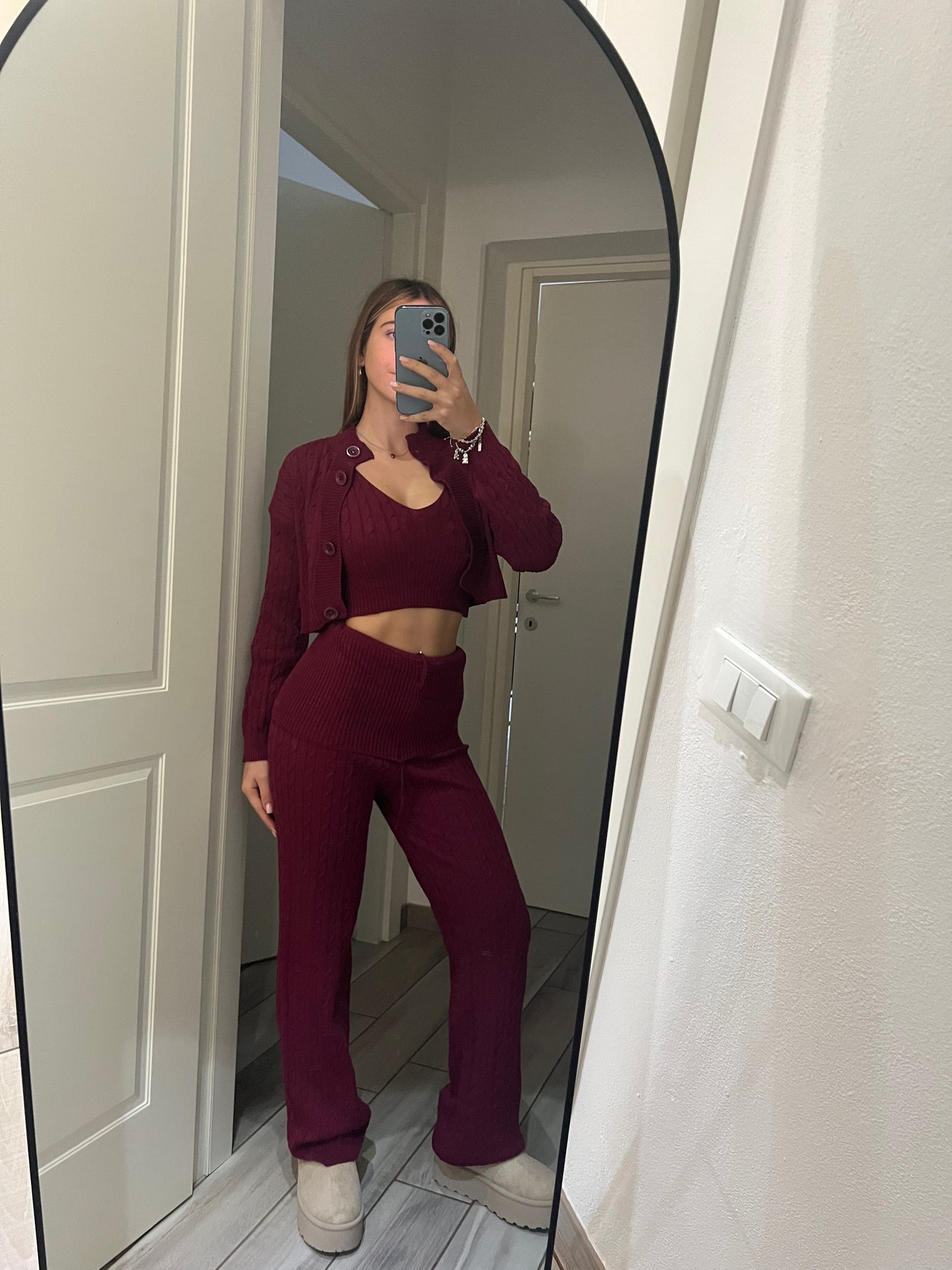 Coordinato america caldo grigio chiaro