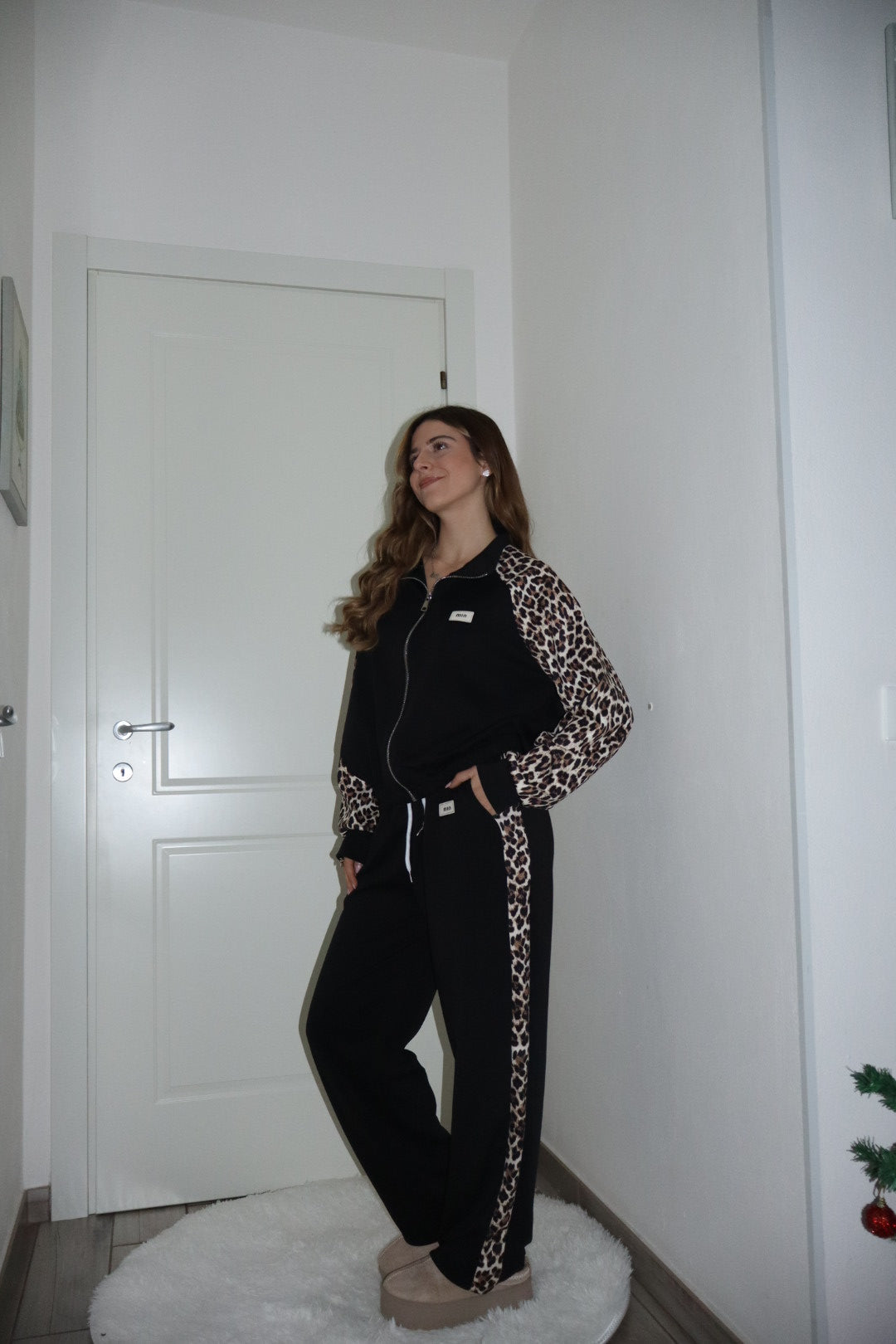 Coordinato tuta “ketty” nero,beige,marrone