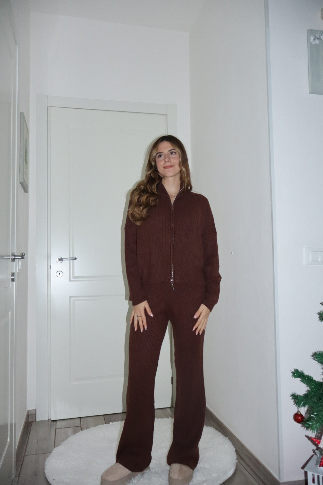 Coordinato caldo Trentino beige,nero,grigio marrone