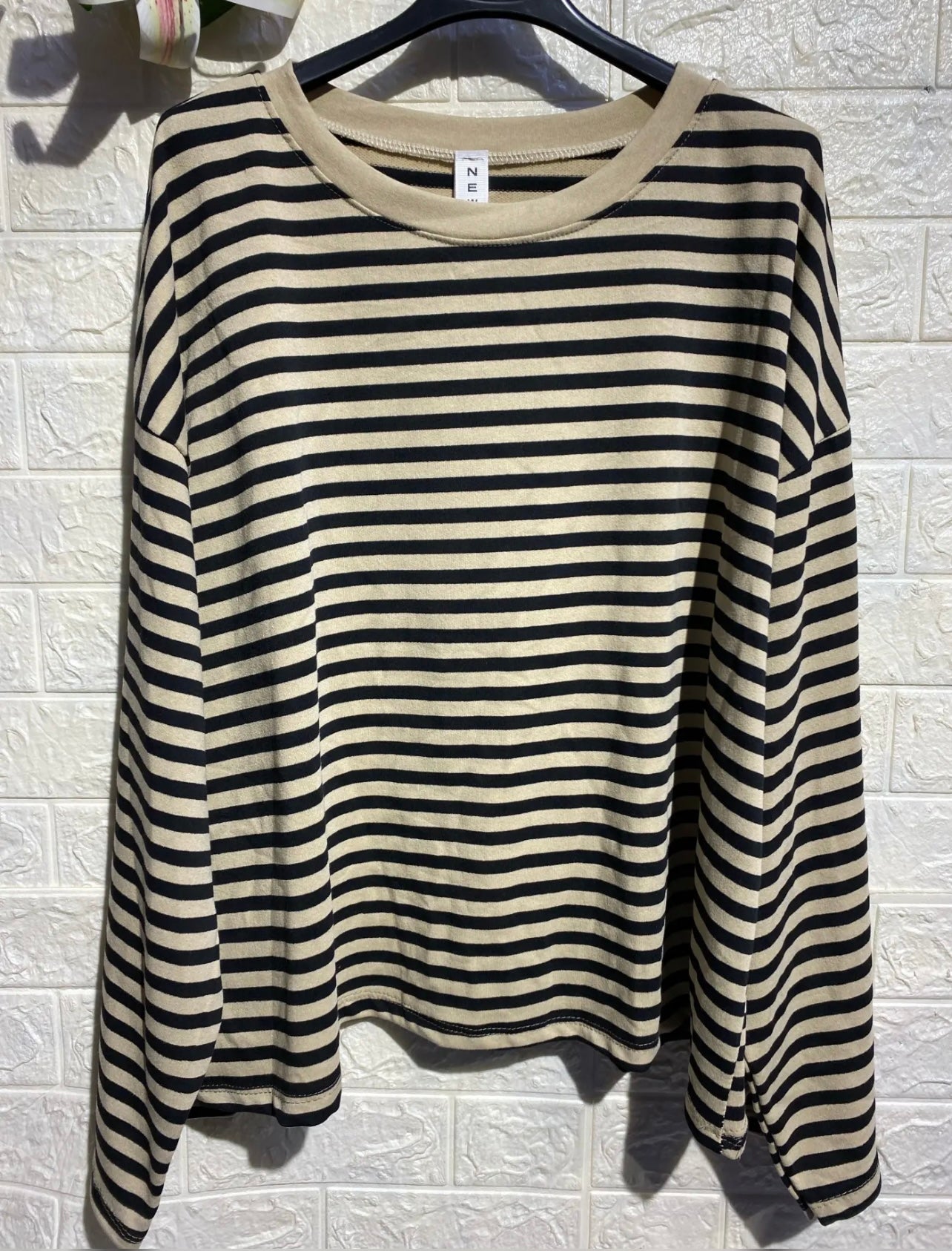 T-shirt righe calda viscosa