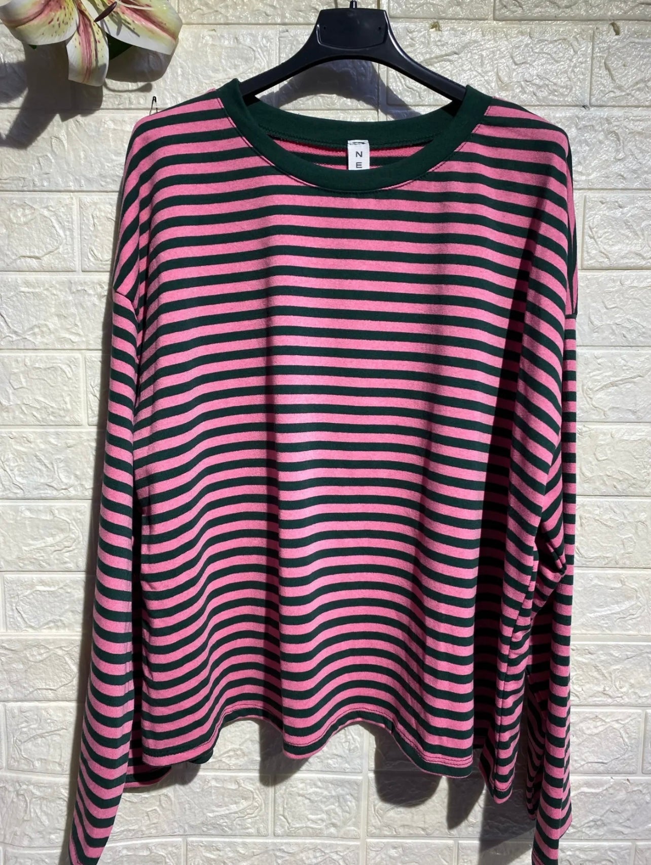 T-shirt righe calda viscosa