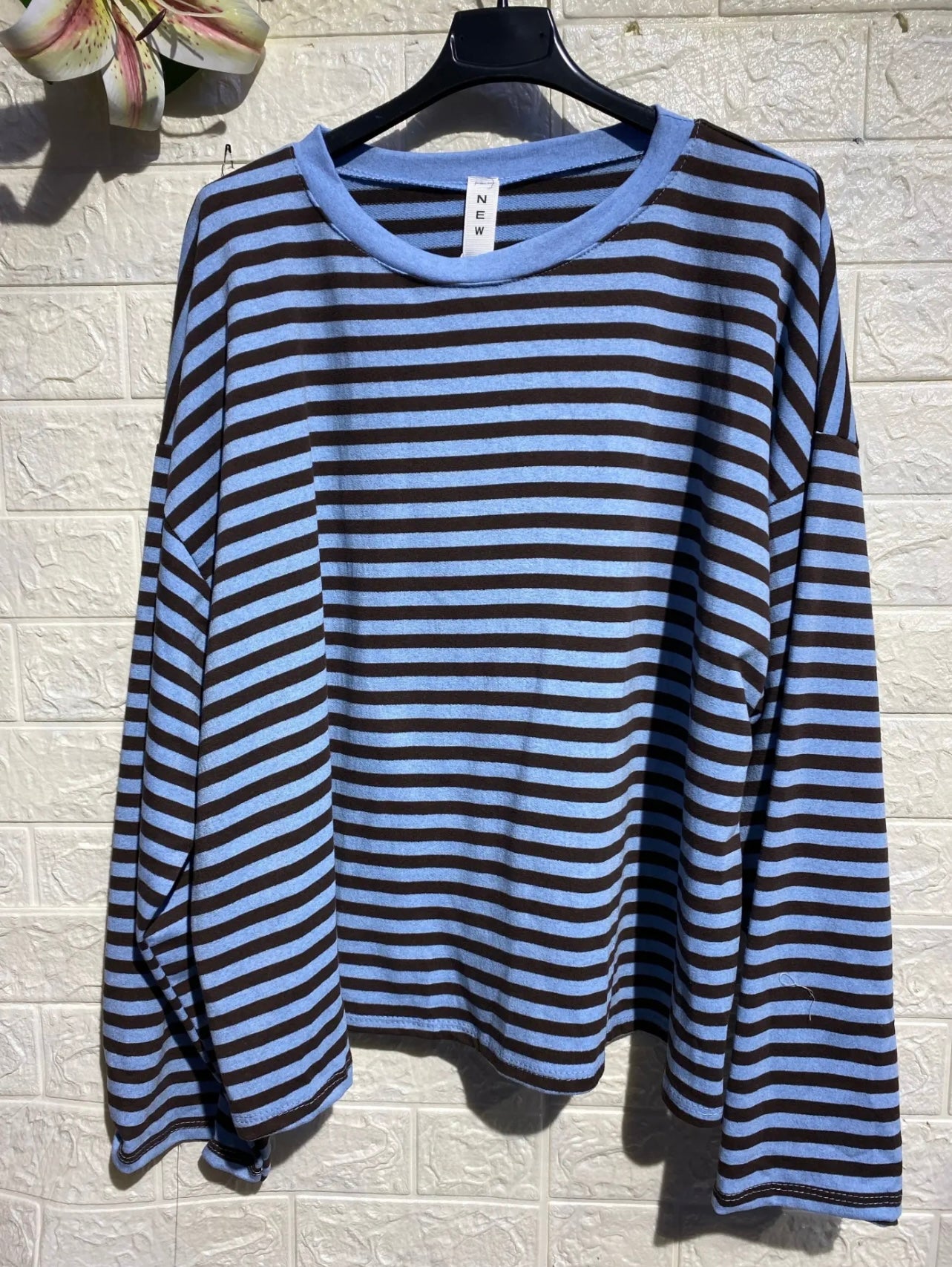 T-shirt righe calda viscosa